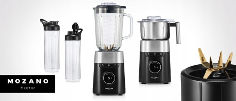 Blender kielichowy Mozano One Smooth 2700W, 6 ostrzy, 2 bidony 700ml