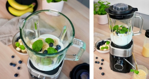 Blender kielichowy Mozano One Smooth 2700W, 6 ostrzy, 2 bidony 700ml