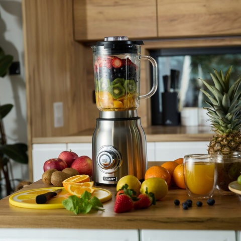 Blender kielichowy Yoer Titano 4w1 1800W z młynek i bidonami INOX