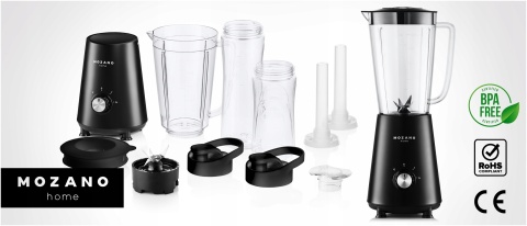 Blender osobisty Mozano Nutri Sport 450W z 2 bidonami Tritan BPA FREE