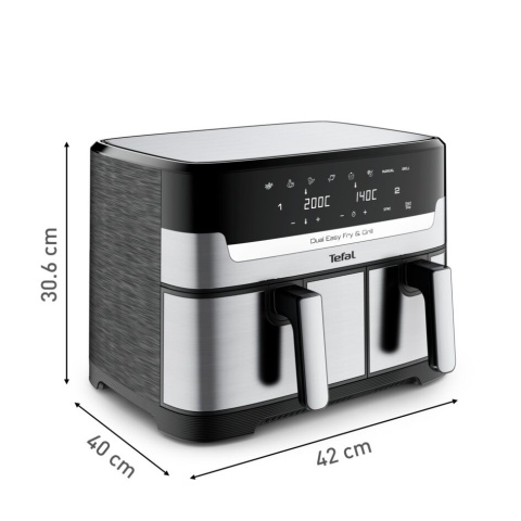 Frytkownica Beztłuszczowa Tefal Dual Easy Fry&Grill 2700W 5,2L 3,1L Hot Air