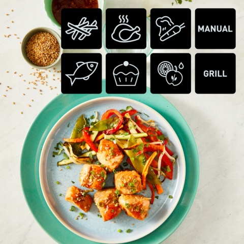 Frytkownica Beztłuszczowa Tefal Dual Easy Fry&Grill 2700W 5,2L 3,1L Hot Air