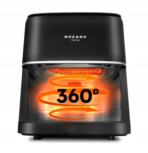Mozano Air Fry Master - Beztłuszczowa frytkownica 8L, 1700W, 12 programów
