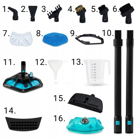 Myjka Parowa 19W1 Yoer Clean Shot Scm02w Mop Parowy 1500W 1,6L 55Min Ipx4