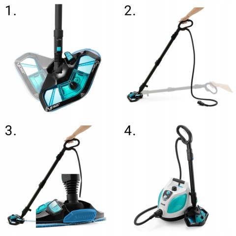 Myjka Parowa 19W1 Yoer Clean Shot Scm02w Mop Parowy 1500W 1,6L 55Min Ipx4
