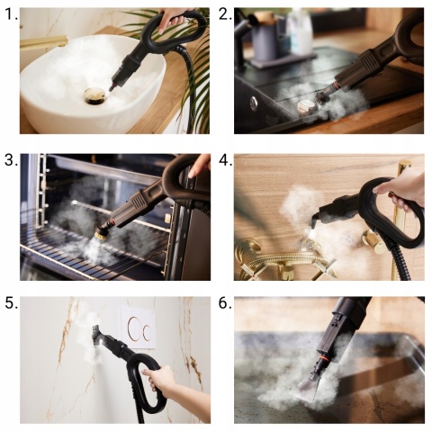 Myjka Parowa 19W1 Yoer Clean Shot Scm02w Mop Parowy 1500W 1,6L 55Min Ipx4