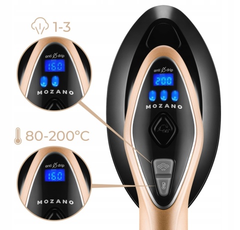 Steamer Żelazko Parowe Mozano 2500W Ceramiczna Stopa Do Delikatnych Tkanin