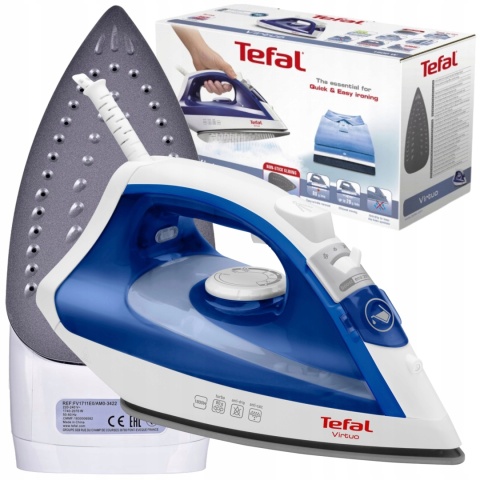 Żelazko Parowe Tefal FV1711 1800W Ceramika 80g/min Pionowe z Anti-Drip