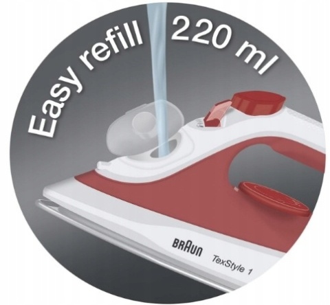 Żelazko Parowe Braun Texstyle 1 Si1019 1900W - 35S, Non-Stick, Self-Clean