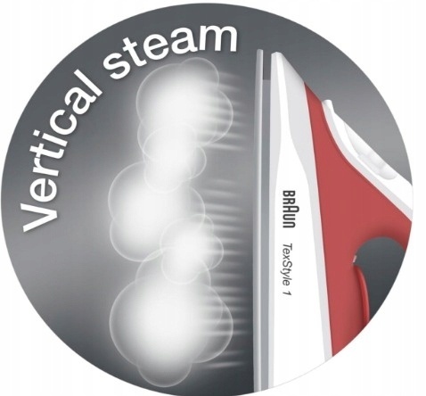 Żelazko Parowe Braun Texstyle 1 Si1019 1900W - 35S, Non-Stick, Self-Clean