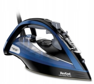 Żelazko parowe TEFAL FV9848 Ultimate Pure 3200W, 260g pary, niebieskie