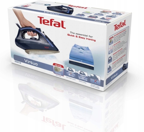 Żelazko parowe TEFAL Virtuo 2000W - mocny wyrzut pary, ergonomiczne