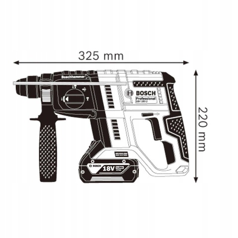 Akumulatorowy młot udarowy Bosch GBH 180-LI 18V SDS Plus 2J