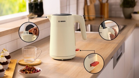 Czajnik elektryczny Bosch MyMoment 1,7L 2400W Beżowy z filtrem