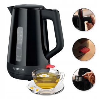 Czajnik elektryczny Bosch MyMoment 1,7L 2400W bezprzewodowy, czarny