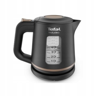 Czajnik elektryczny Tefal Includeo 2400W, 1L, obrotowa podstawka, czarny