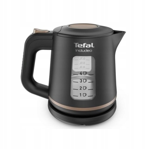 Czajnik elektryczny Tefal Includeo 2400W, 1L, obrotowa podstawka, czarny