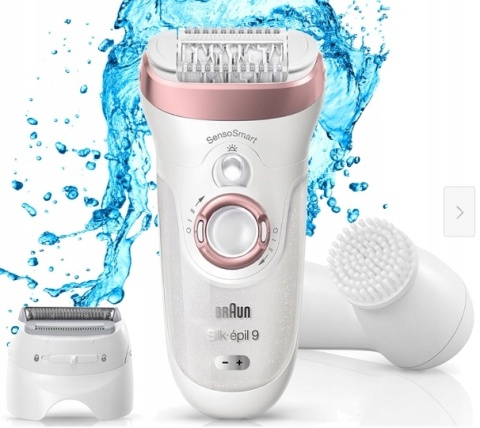 Depilator Braun Silk-épil 9 4w1 - Wodoodporny, z LED, Trymer i Etui