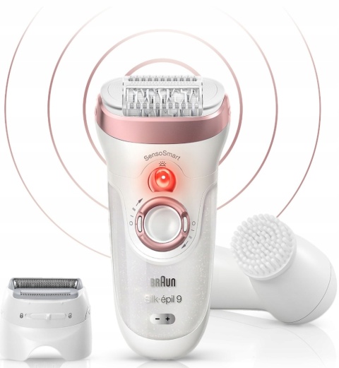 Depilator Braun Silk-épil 9 4w1 - Wodoodporny, z LED, Trymer i Etui
