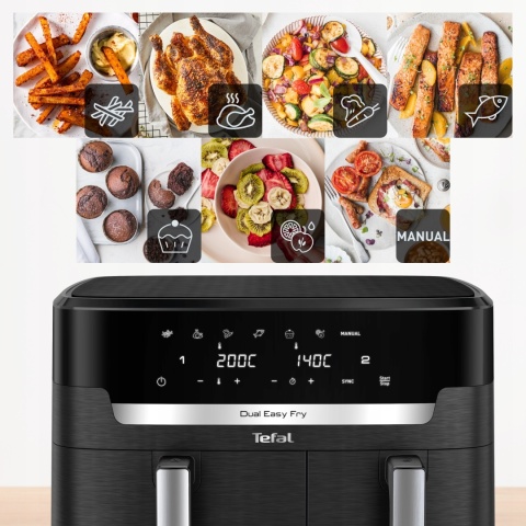 Frytkownica Beztłuszczowa Tefal XXL EY9428E0 2700W z 7 Programami LCD