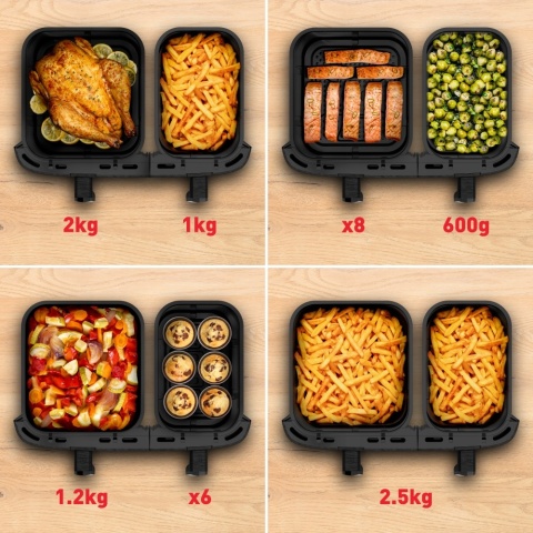 Frytkownica Beztłuszczowa Tefal XXL EY9428E0 2700W z 7 Programami LCD