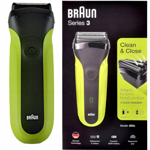 Golarka Braun 300S Series 3 Ipx7 Potrójny System, Led, Szybkie Ładowanie