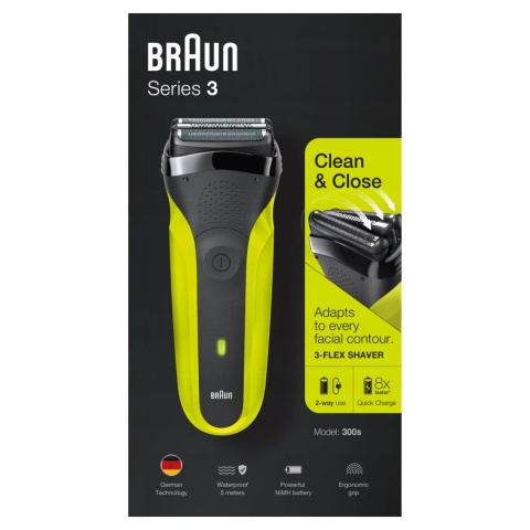 Golarka elektryczna Braun Series 3 300 - bezprzewodowa, 3 elementy nacisku
