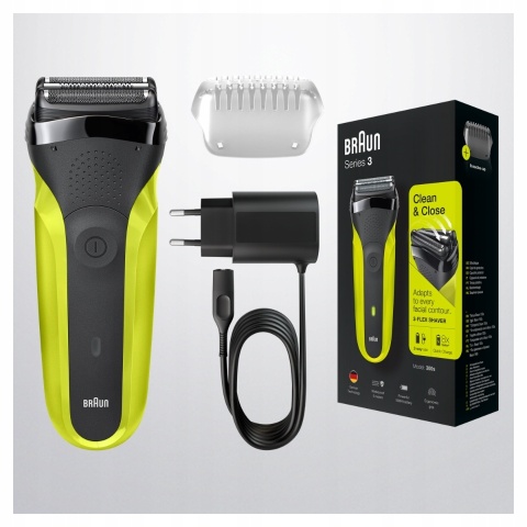 Golarka elektryczna Braun Series 3 300 - bezprzewodowa, 3 elementy nacisku