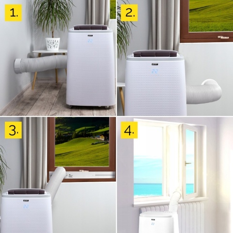 Klimatyzator Przenośny Yoer 4W1 4700W z WiFi do 75m2 chłodzenie i grzanie