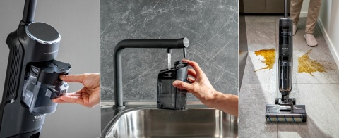 ODKURZACZ 2W1 BEZPRZEWODOWY MYJĄCY ROLKĄ SZORUJĄCĄ TEFAL X-CLEAN 4 GF5035