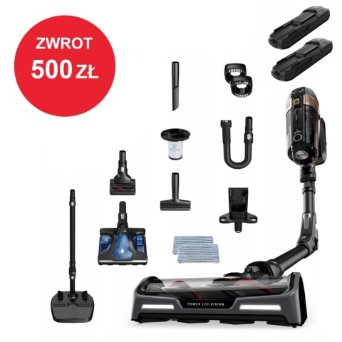 ODKURZACZ BEZPRZEWODOWY TEFAL FLEX AQUA 15.60 3W1, 245AW, 2 BATERY, 160 MIN