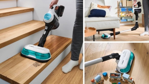 ODKURZACZ PIONOWY 2W1 BOSCH UNLIMITED 7 PROHYGIENIC AQUA 40MIN LED HEPA