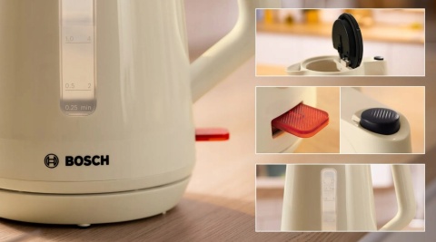 CZAJNIK ELEKTRYCZNY BOSCH MYMOMENT 1,7L 2400W FILTR ANTYWAPIENNY + WSKAŹNIK