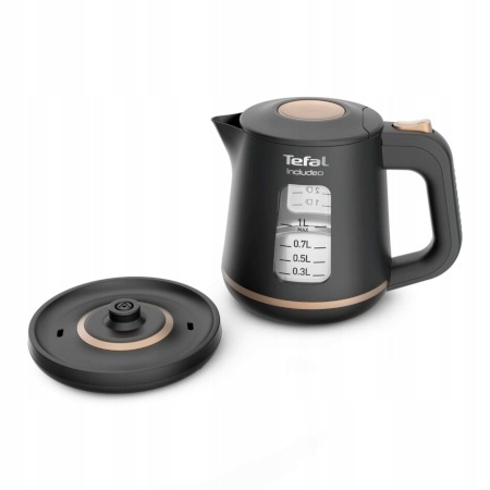 CZAJNIK ELEKTRYCZNY TEFAL 2400W 1L - UKRYTA GRZAŁKA, 360° PODSTAWA, LAMPKA