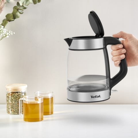 CZAJNIK ELEKTRYCZNY TEFAL KI605830 SZKŁANY 2200W 1,7L LED 360° PODSTAWA