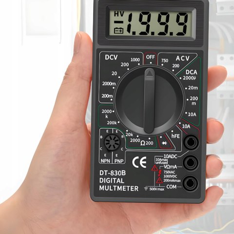 Cyfrowy Miernik Prądu Multimetr Igłowy Lcd Tester Napięcia Uniwersalny
