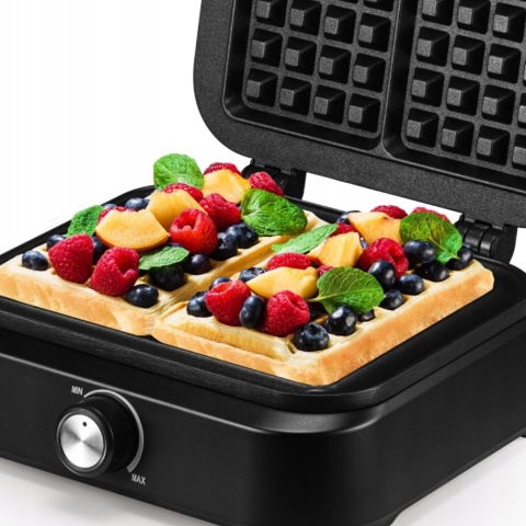 GOFROWNICA 2 DUŻE XXL 2200W REGULACJA TEMPERATURY POWŁOKA MARMUROWA MOZANO