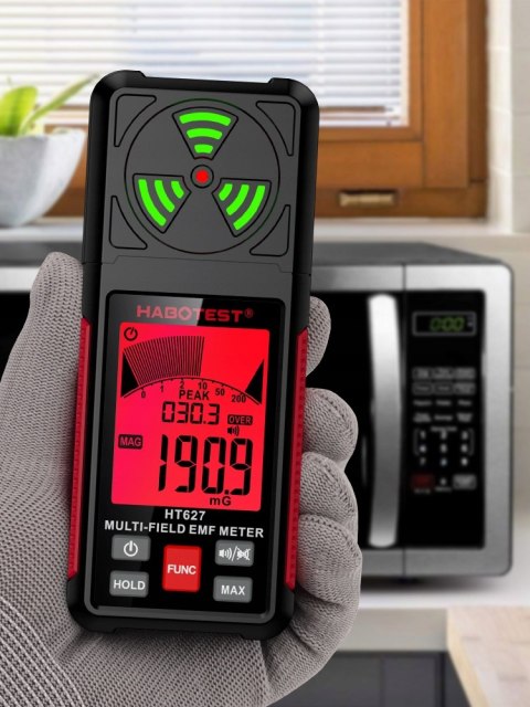 Miernik Pola Emf Fal Radiowych Lcd Elektromagnetyczny Habotest Ht627