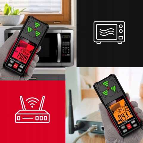Miernik Pola Emf Fal Radiowych Lcd Elektromagnetyczny Habotest Ht627