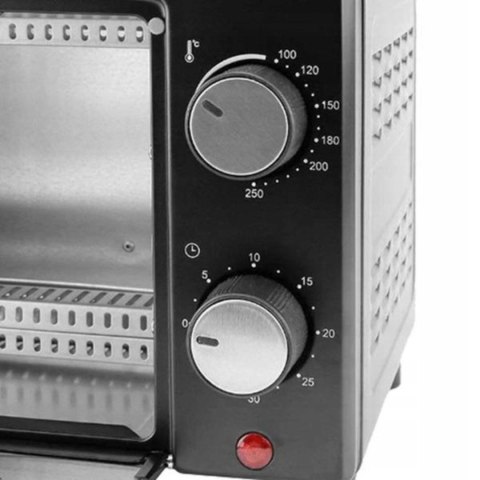 Mini Piekarnik Esperanza Calzone 10L 900W Czarny Timer 250°C Zestaw Akcesor