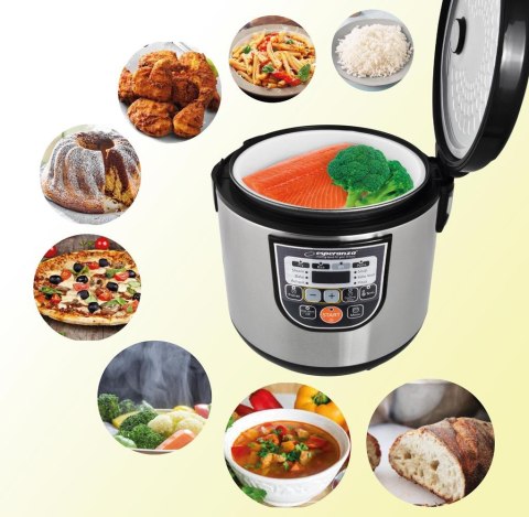 Multicooker Szybkowar Parowar 860W 5L 11 Funkcji Lcd Timer Smażenie Pieczen