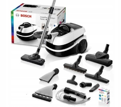 ODKURZACZ PIORĄCY BOSCH AQUAWASH CLEAN 2100W 2W1 FILTR WODNY HEPA ZESTAW