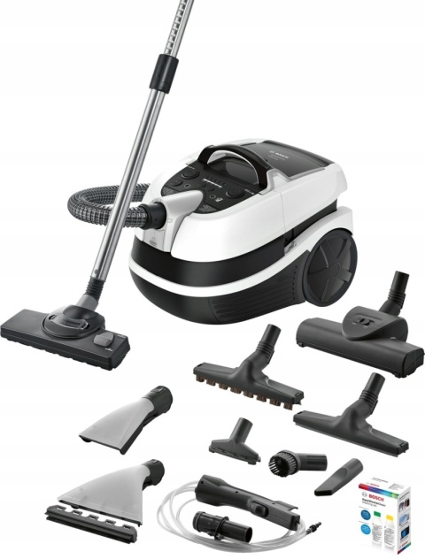 ODKURZACZ PIORĄCY BOSCH AQUAWASH CLEAN 2100W 2W1 FILTR WODNY HEPA ZESTAW