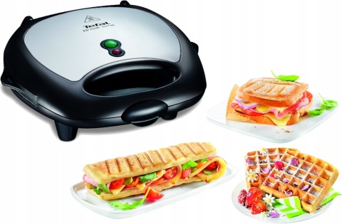 OPIEKACZ 3W1 TEFAL BREAK TIME SW614831 - 700W, KANAPKI, GOFROWNICA, PANINI