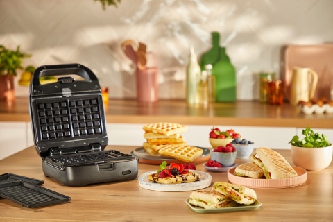 Opiekacz Tefal 700W - Do Kanapek I Gofrów, Wymienne Płyty, Myte W Zmywarce