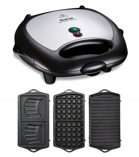 OPIEKACZ TEFAL BREAK TIME 3W1 - 700W KANAPKI PANINI GOFROWNICA ŁATWE MYCIE