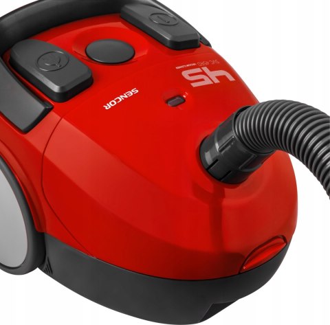 Odkurzacz Workowy Sencor Svc 45 Czerwony 850W Eco Cicha Praca Miękkie Koła