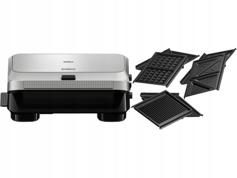 Opiekacz Braun SnackMaker 5 w 1 - Tosty, Gofry, Grill 800W