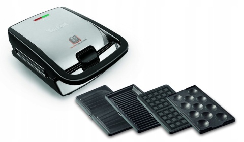 Tefal Snack Collection SW854D 700W - Wypiekacz Gofrów i Kanapek