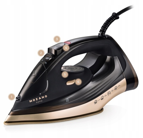 ŻELAZKO PAROWE MOZANO PERFECT SMOOTH 3200W CERAMIC ANTI DRIP ANTI CALC PRO